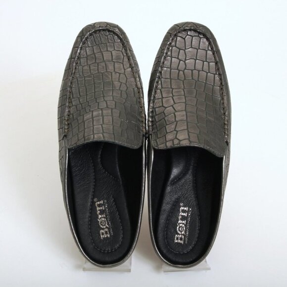 NWB Born Capricorn Croc Embossed Leather Mules - Picture 9 of 13